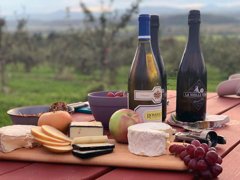 Apple and Cheese Board from Cobble Knoll Orchard in Vermont