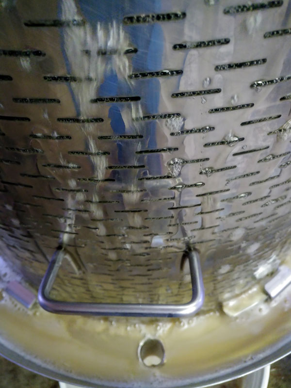 Fresh cider juice in press